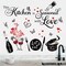 Kitchen Quotes Wall Stickers This Kitchen is Seasoned with Love Saying Red Heart Peel (Multi)